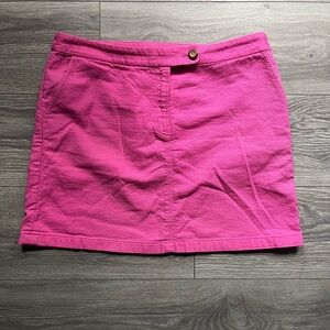Vanessa Virginia Anthropologie Pink Fushia 100% Cotton Mini Skirt Size 12 Summer